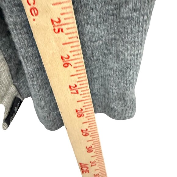 Eddie Bauer Mens 1/4 Zip Sweater SZ TXL Mock Neck Striped Winter Outdoor Gray - Picture 3 of 6